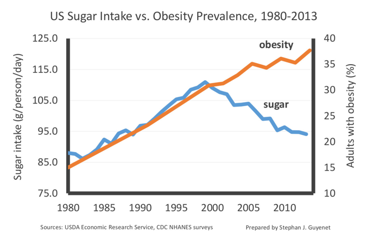 Sugar consumption and weight gain